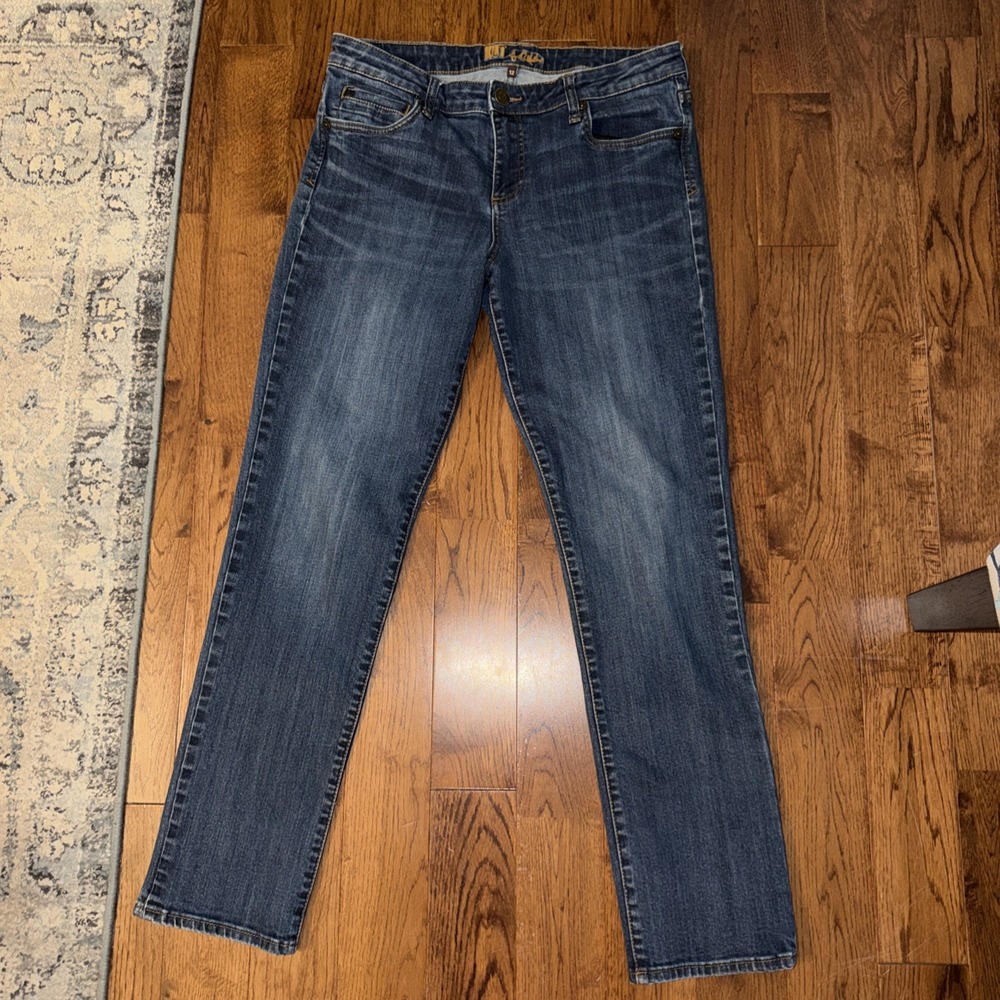 KUT From The Kloth Katy Boyfriend Jeans Women's Size 12 Medium Wash Stretch